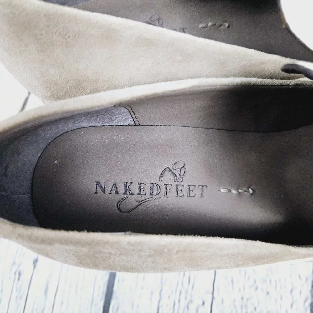 NAKED FEET | Sagitta patent & suede leather pointed toe heeled ankle booties - Picture 11 of 12